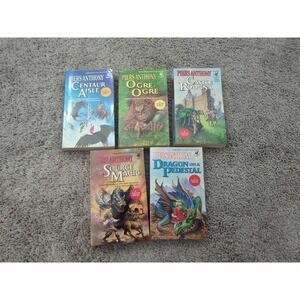Lot of 5‎ Xanth Books Piers Anthony Source of Magic Centaur Isle Ogre Ogre